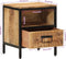 vidaXL - Nachtkastje - 40x35x50 - cm - massief - mangohout