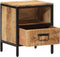 vidaXL - Nachtkastje - 40x35x50 - cm - massief - mangohout