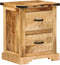 vidaXL - Nachtkastje - 40x35x50 - cm - massief - mangohout