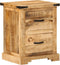 vidaXL - Nachtkastje - 40x35x50 - cm - massief - mangohout