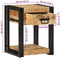 vidaXL - Nachtkastje - 40x35x50 - cm - massief - ruw - hout - mango