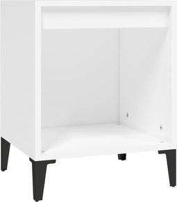 vidaXL - Nachtkastje - 40x35x50 - cm - wit