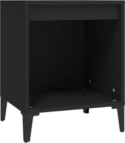 vidaXL - Nachtkastje - 40x35x50 - cm - zwart