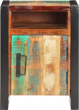vidaXL - Nachtkastje - 40x35x55 - cm - massief - gerecycled - hout