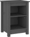 vidaXL - Nachtkastje - 40x35x55 - cm - massief - grenenhout - grijs
