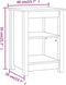 vidaXL - Nachtkastje - 40x35x55 - cm - massief - grenenhout - grijs
