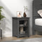 vidaXL - Nachtkastje - 40x35x55 - cm - massief - grenenhout - grijs
