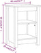 vidaXL - Nachtkastje - 40x35x55 - cm - massief - grenenhout - honingbruin