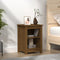 vidaXL - Nachtkastje - 40x35x55 - cm - massief - grenenhout - honingbruin