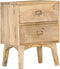 vidaXL - Nachtkastje - 40x35x55 - cm - massief - mangohout