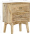 vidaXL - Nachtkastje - 40x35x55 - cm - massief - mangohout