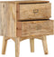 vidaXL - Nachtkastje - 40x35x55 - cm - massief - mangohout