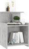 vidaXL - Nachtkastje - 40x35x60 - cm - bewerkt - hout - betongrijs