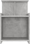 vidaXL - Nachtkastje - 40x35x60 - cm - bewerkt - hout - betongrijs