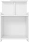 vidaXL - Nachtkastje - 40x35x60 - cm - bewerkt - hout - hoogglans - wit