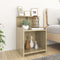 vidaXL - Nachtkastje - 40x35x60 - cm - bewerkt - hout - sonoma - eikenkleurig
