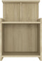 vidaXL - Nachtkastje - 40x35x60 - cm - bewerkt - hout - sonoma - eikenkleurig