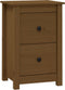vidaXL - Nachtkastje - 40x35x61,5 - cm - massief - grenenhout - honingbruin