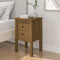 vidaXL - Nachtkastje - 40x35x61,5 - cm - massief - grenenhout - honingbruin