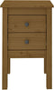 vidaXL - Nachtkastje - 40x35x61,5 - cm - massief - grenenhout - honingbruin