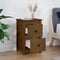 vidaXL - Nachtkastje - 40x35x61,5 - cm - massief - grenenhout - honingbruin