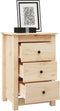 vidaXL - Nachtkastje - 40x35x61,5 - cm - massief - grenenhout
