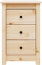 vidaXL - Nachtkastje - 40x35x61,5 - cm - massief - grenenhout