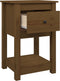 vidaXL - Nachtkastje - 40x35x61,5 - cm - massief - grenenhout - honingbruin