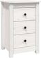 vidaXL - Nachtkastje - 40x35x61,5 - cm - massief - grenenhout - wit
