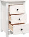 vidaXL - Nachtkastje - 40x35x61,5 - cm - massief - grenenhout - wit