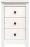 vidaXL - Nachtkastje - 40x35x61,5 - cm - massief - grenenhout - wit