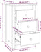 vidaXL - Nachtkastje - 40x35x61,5 - cm - massief - grenenhout - wit