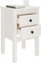 vidaXL - Nachtkastje - 40x35x61,5 - cm - massief - grenenhout - wit