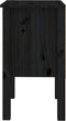 vidaXL - Nachtkastje - 40x35x61,5 - cm - massief - grenenhout - zwart