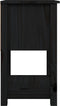 vidaXL - Nachtkastje - 40x35x61,5 - cm - massief - grenenhout - zwart