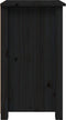 vidaXL - Nachtkastje - 40x35x61,5 - cm - massief - grenenhout - zwart