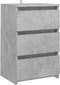 vidaXL - Nachtkastje - 40x35x62,5 - cm - bewerkt - hout - betongrijs