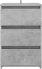 vidaXL - Nachtkastje - 40x35x62,5 - cm - bewerkt - hout - betongrijs