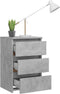 vidaXL - Nachtkastje - 40x35x62,5 - cm - bewerkt - hout - betongrijs