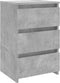 vidaXL - Nachtkastje - 40x35x62,5 - cm - bewerkt - hout - betongrijs