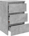 vidaXL - Nachtkastje - 40x35x62,5 - cm - bewerkt - hout - betongrijs