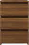 vidaXL - Nachtkastje - 40x35x62,5 - cm - bewerkt - hout - bruin - eikenkleur