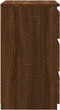 vidaXL - Nachtkastje - 40x35x62,5 - cm - bewerkt - hout - bruin - eikenkleur