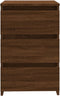 vidaXL - Nachtkastje - 40x35x62,5 - cm - bewerkt - hout - bruin - eikenkleur