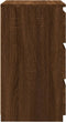 vidaXL - Nachtkastje - 40x35x62,5 - cm - bewerkt - hout - bruin - eikenkleur