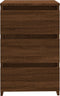 vidaXL - Nachtkastje - 40x35x62,5 - cm - bewerkt - hout - bruin - eikenkleur