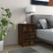 vidaXL - Nachtkastje - 40x35x62,5 - cm - bewerkt - hout - gerookt - eikenkleurig