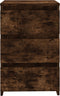 vidaXL - Nachtkastje - 40x35x62,5 - cm - bewerkt - hout - gerookt - eikenkleurig