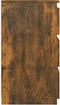 vidaXL - Nachtkastje - 40x35x62,5 - cm - bewerkt - hout - gerookt - eikenkleurig