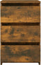 vidaXL - Nachtkastje - 40x35x62,5 - cm - bewerkt - hout - gerookt - eikenkleurig